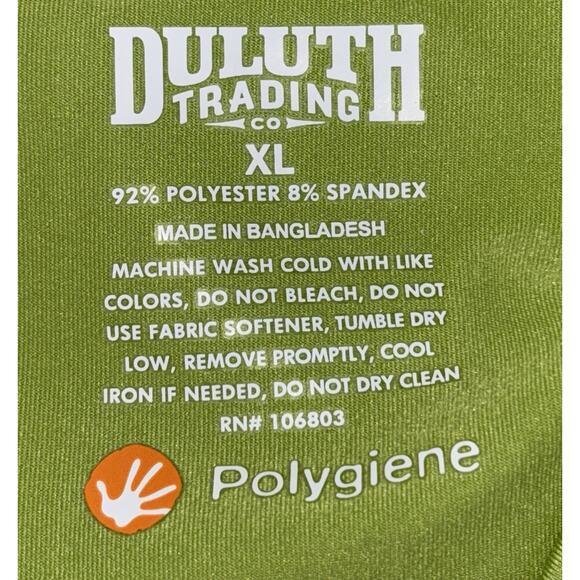 Duluth Trading Co Women's Pullover‎ Hoodie Shirt LS Lime Green XL Polygiene EUC - Picture 8 of 8